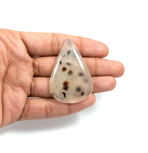 พลอยแท้แบบหลวมขายส่ง Radha Arts Dendritic Agate Cabochons สีเบจ สำหรับทำเครื่องประดับ พลอยธรรมชาติ - Product Image 5