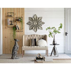 12x6x27 Pared de hierro y madera y estante de exhibición Diseño de dos estantes - Product Image 4