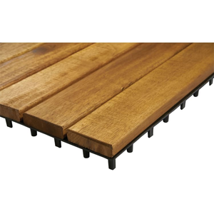 Contemporary Waterproof Eco-Friendly Vietnam Acacia Wood Outdoor Deck <b>Tiles</b> Anti-Slip <b>Interlocking</b> Matt Finish Oiling Surface - Product Image 6