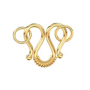 Cierre de Gancho Clásico de Oro Amarillo de 18K de 9mm con Anillas de Salto, Componentes y Accesorios para Joyería - Product Image 1