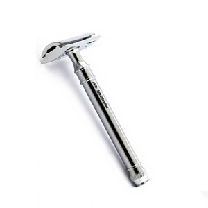 Kit de Afeitado Profesional para Hombre, Maquinilla de Afeitar de Doble Filo, Apertura Tipo Mariposa, Reutilizable, de Acero Inoxidable, Manual - Product Image 2
