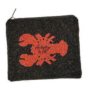 <b>Beaded</b> Floral Embellished Coin Purse Embroidered Zipper Pouch Fashion Accessory Daily Use Portable Chain Strap Custom Size - Product Image 3