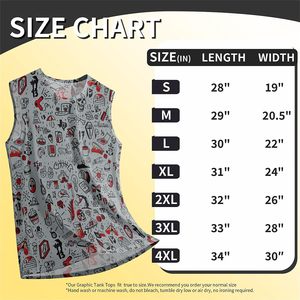 Camiseta sin mangas personalizada para hombre, informal, con estampado de dibujos animados, sublimación, efecto tatuaje, camisetas gráficas para hombre en venta - Product Image 5