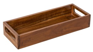 Plateau de service rectangulaire en bois avec fleurs et bougies, style moderne, centre de table décoratif, passe au lave-vaisselle, pour table de fête - Product Image 4