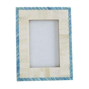 Handmade Eco-Friendly Bone Inlay Resin Rectangle Horizontal <b>Rustic</b> Modern Classic Photo Frame for Tabletop - Product Image 3