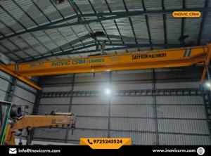 Grue à double poutre de type européen INOVIC CRM 5 tonnes |   Portée de 19 m, hauteur de levage de 20 m avec boîte de vitesses PBL ELECON et frein de moteur BBL - Product Image 2