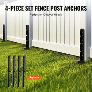 Kit di Riparazione per Pali di Recinzione in Acciaio Resistente, 4 Pezzi, Ancoraggi a Picchetto per Terra, Diametro Interno 2x2 Pollici, Fissaggi per Supporto Sicuro della Recinzione - Product Image 5