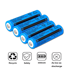 4 batteries rechargeables cylindriques au lithium-ion 18650 3,7 V pour lampe frontale et lampe de poche, couverture logistique USPS TK/TMEU - Product Image 3