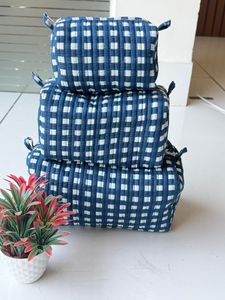 Travel-Friendly Eco-Friendly Cotton Toiletry Bag Large Medium Zipper <b>Cases</b> for <b>Organizer</b> Hand Quilted Cotton Vintage <b>Makeup</b> Bag - Product Image 1