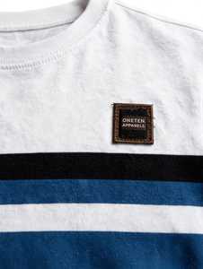 T-shirt à manches courtes pour homme Oneten Apparels, coupe classique, col rond, logo sur le devant, tricoté, 100% coton, sportif - Product Image 4