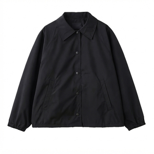 Vestes décontractées pour hommes, coupe-vent léger uni, vêtements d'extérieur, logo personnalisé, fermeture à boutons pression, vêtements streetwear - Product Image 6
