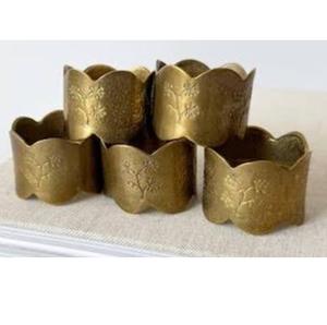 Anillo para Servilletas de Metal de Latón, Bañado en Oro, Forma Personalizada, Diseño Clásico Ecológico, Soporte para Servilletas para Fiestas y Bodas, Venta Caliente - Product Image 6