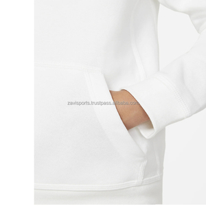 เสื้อฮู้ดแบบสวมหัวสำหรับเด็กสีขาวพร้อมกระเป๋าสำหรับใส่วิ่งฤดูหนาว - Product Image 3