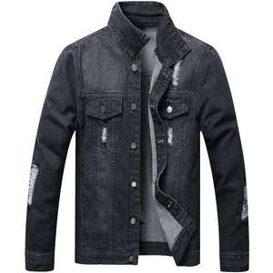 Oem Service Eco-Friendly Acid Wash Denim Jacket 100% Cotton High Quality Street Casual for Men - Product Image 4