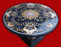 Table basse moderne en marbre noir incrusté, décoration d'intérieur, importateur-exportateur indien, surface brillante, forme carrée, pour la maison, le bureau, l'hôtel