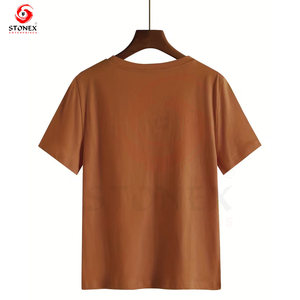 Camisetas de Mujer para Primavera/Verano, Cuello en V, con Bolsillo, Casuales, Transpirables, Ecológicas, de Punto, de Secado Rápido, con Logotipo Personalizado, Color Personalizado, de Alta Calidad - Product Image 2