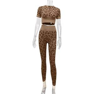Solid Ribbed Knitted Crop <b>Top</b> and Leggings Set Cowl Neck Short Sleeve Casual All Seasons Wear Spandex Polyester Material - Product Image 1