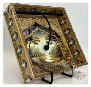 Bandeja Rectangular Decorativa de Madera con Diseño Floral Grabado, Estilo Art Deco, Incluye Soporte para Mesa de Comedor, Ramadán - Product Image 5