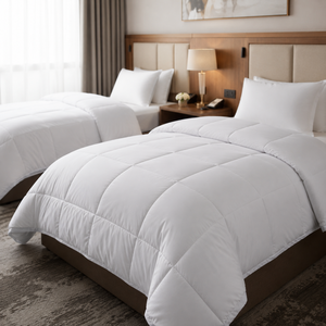 Housse de couette en tissu brossé de qualité hôtelière 165x210cm, ensemble en coton avec couette intégrée pour usage hôtelier - Product Image 3