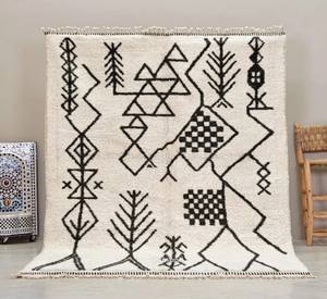 Alfombra de lana Vintage marroquí en 3D con estampado personalizado, alfombra peluda de material de PVC, estilo clásico, lavable, acolchada para uso doméstico, embalaje personalizado - Product Image 2