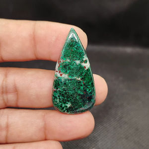 High Quality Polished Chrysocolla Malachite Natural Stone Round Cabochons Beads Gemstone Jewelry - Product Image 1