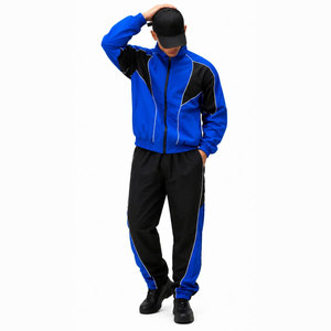 Chaqueta y Pantalón Ligeros de Corte Ajustado con Cremallera, Tendencia 2027, Poliéster/Nylon, Lavado Ácido, Impresión DTF, Hombro Caído, Impermeables - Product Image 2