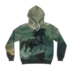 เสื้อแจ็คเก็ตขนแกะมีฮู้ดลายกอธิคสำหรับผู้ชาย ลายหัวกะโหลก/มังกร ทรงปกติ ไซส์พลัส สีดำ ดีไซน์ลายพิมพ์ โลโก้ด้านหน้า สไตล์กอธิค - Product Image 3