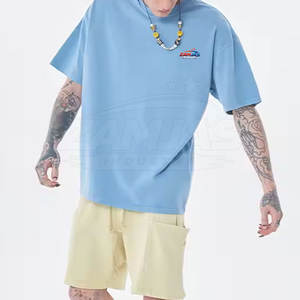 T-shirts pour hommes en coton 100 %, de qualité supérieure, style ample, coupe oversize, logo personnalisé imprimé, vêtements d'été, t-shirt oversize pour hommes - Product Image 5