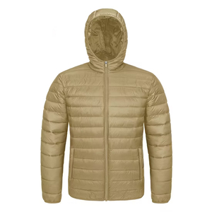 Blousons d'hiver matelassés légers et fins pour hommes, avec fermeture éclair et protège-menton, vente en gros - Product Image 1