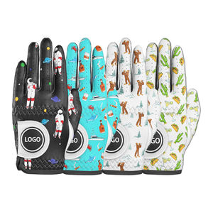 Men's Custom Logo Embroidered Golf Gloves Durable Breathable Cabretta Sheepskin Non-Slip Left Hand Adjustable Wrist <b>Strap</b> - Product Image 1