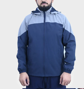 Custom Logo Hooded Canvas <b>Raining</b> Zip-Up Breathable Windproof Waterproof Windbreaker <b>Jacket</b> Outdoor <b>Plus</b> <b>Size</b> Unisex Fashion - Product Image 1