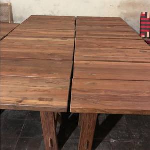 Banco Rústico de Madera de Teca Reciclada, Hecho a Mano, Estilo Wabi-Sabi, Asiento Vintage de Madera Maciza para Sala de Estar y Hotel - Product Image 6