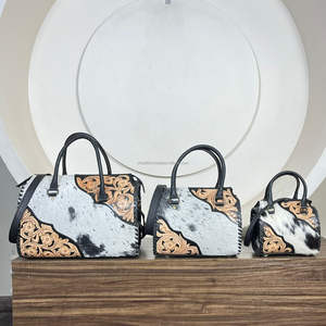 Sac de voyage élégant en cuir de vachette façonné à la main, style occidental, OEM ODM, sac de voyage de luxe pour le week-end, mini sac de voyage pour femmes - Product Image 6