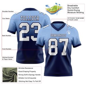 Camiseta de Fútbol Americano Juvenil, Mezcla de Spandex, Impresión Digital, Nombre y Número del Equipo Personalizados, Proveedor de Fábrica, Ropa Deportiva - Product Image 4