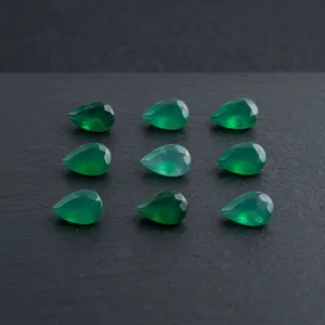 Piedra Preciosa de Ónix Verde Natural de 3x5 mm, Forma de Pera, Facetada, para la Elaboración de Pendientes Hechos a Mano y Joyería Fina - Product Image 3