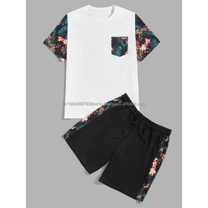 High Quality Breathable Canvas Men's Two-Piece Running Sportswear Summer Short and Shirt Set 260 Grams Fabric <b>Weight</b> Cheap Price - Product Image 4