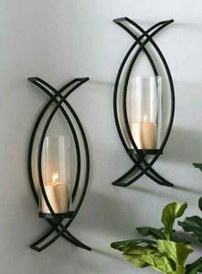 Oval Iron T Light <b>Candle</b> <b>Holder</b> Elegant Minimalist Home Decor Accent - Product Image 4