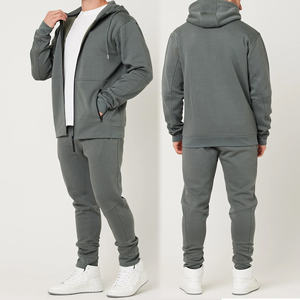 Conjunto de Sudadera con Capucha Oversize Personalizado para Hombre, Pantalones Cargo de Chándal Modernos, Transpirables, de Corte Holgado con Cremallera y Detalle de Pintura - Product Image 2