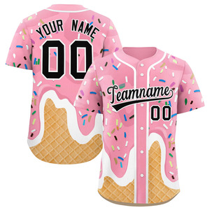 New Arrival Sports Wear Custom <b>Name</b> Printed 100% Polyester Fabric Best Price Baseball Jersey - Product Image 3