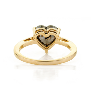 Productos en Oferta, Precio al por Mayor, Anillo Solitario con Forma de Corazón de Diamante Negro, Oro Amarillo K14, Joyería de Compromiso, Fabricante - Product Image 6
