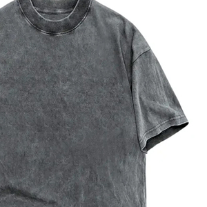 Custom Acid Wash Oversized T Shirt <b>Men</b> Women Vintage Streetwear Premium Cotton OEM Private Label Manufacturer <b>Pullover</b> Top - Product Image 2