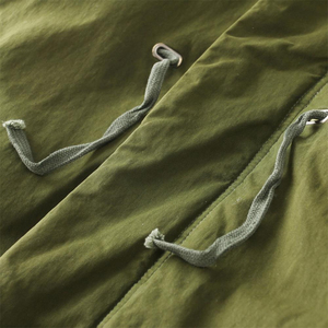 Parka d'hiver longue à capuche en toile pour homme - Légère, toucher doux, coupe-vent, confortable pour le streetwear décontracté - Product Image 5