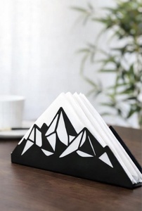 Porta Servilletas Metálico con Diseño de Montaña – Decoración Rústica para Mesa - Product Image 3