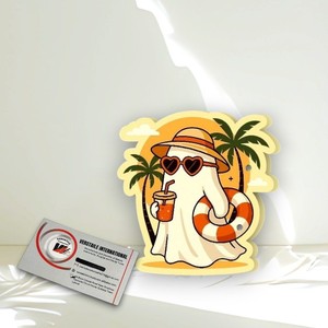 Chapeau de haute qualité, écologique et multifonctionnel, avec motif papillon circulaire en carreaux d'acrylique, pour extensions de cils magnétiques personnalisées, style Ghost Beach - Product Image 2