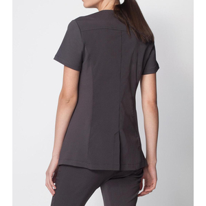 Uniformes de spa personnalisés de haute qualité en coton/polyester pour femmes, tuniques de salon de beauté avec poches et fermeture éclair - Product Image 3