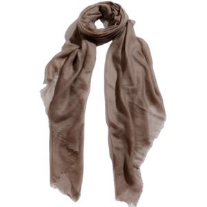 Prix de gros Écharpe de luxe en cachemire doux pour l'hiver avec pompon Belle couleur unie Logo personnalisé imprimé Feuille Design Autres écharpes - Product Image 1