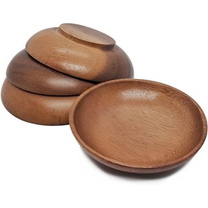 Acacia Wood Stackable Fruit Bowls Wholesale | Handcrafted Geometric Design - Product Image 1