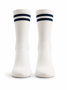 <b>White</b> Crew Woven Eco-Friendly Breathable Anti-Bacterial Quick Dry Anti-Slip Sports <b>Socks</b> <b>Men's</b> Running Basketball Soccer - Product Image 2