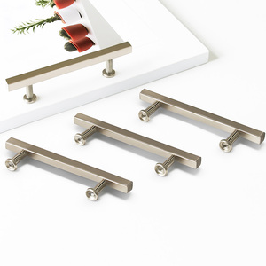 Poignées de tiroir en laiton traditionnelles en forme de T pour armoires, commodes, bureaux, cuisines, salons, penderies - Durables, écologiques, faciles à installer - Product Image 1