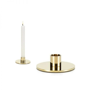 Tabletop Candle <b>Holder</b> <b>Brass</b> <b>Candlestick</b> <b>Holder</b> With Curved Handle Heat Resistant For Home Decoration Metal Candle <b>Holder</b> - Product Image 6